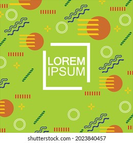 Memphis background with abstract colorful geometric shape, can be used for banner sale, wallpaper, for, brochure,Magazine Cover, Poster, Etc.