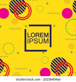 Memphis background with abstract colorful geometric shape, can be used for banner sale, wallpaper, for, brochure,Magazine Cover, Poster, Etc.