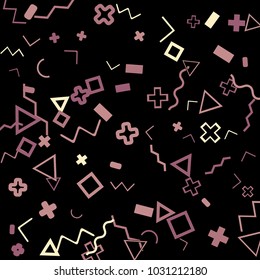 Memphis background.  Abstract background with different color figures for mobile application or poster. Memphis background with figures of different forms and colors for your design. Vector texture.
