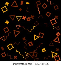 Memphis background.  Abstract background with different color figures for mobile application or poster. Memphis background with figures of different forms and colors for your design. Vector texture.