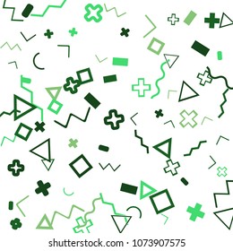 Memphis background.  Abstract background with different color figures for mobile application or poster. Memphis background with figures of different forms and colors for your design. Vector texture.