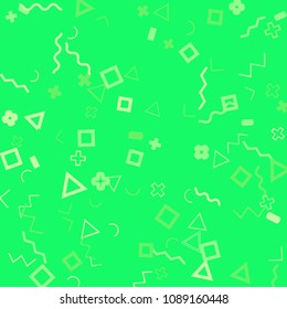 Memphis background.  Abstract background with different  color figures for card or banner. Abstract memphis background with geometric colorful figures for your design. Vector texture.