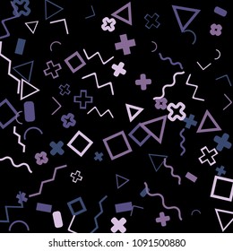Memphis background.  Abstract background with different color figures for mobile application or poster. Memphis background with figures of different forms and colors for your design. Vector texture.