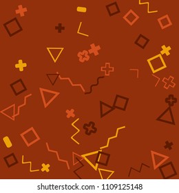 Memphis background.  Abstract background with different  color figures for print or card. Abstract memphis background with geometric colorful figures for your design. Vector texture.