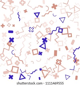 Memphis background.  Abstract background with different color figures for mobile application or poster. Memphis background with figures of different forms and colors for your design. Vector texture.