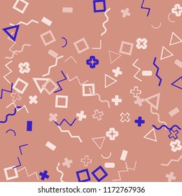 Memphis background.  Abstract background with different  color figures for mobile application or card. Abstract memphis background with geometric colorful figures for your design. Vector texture.