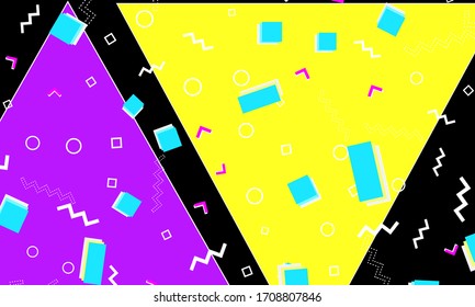 Memphis Background. Abstract Dots. Memphis Pattern. Vector Illustration. Hipster Style 80s-90s. Fun Pattern. Abstract Colorful Funky Background. 