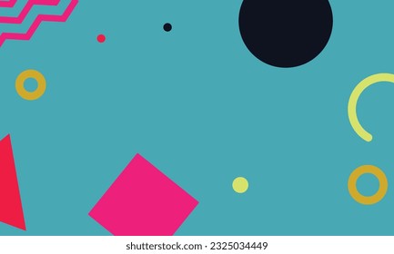 Memphis background. Abstract flat background. Vector illustration.
