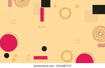 Memphis background. Abstract flat background. Vector illustration.