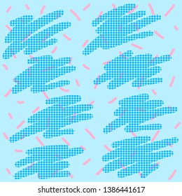 Memphis background with abstract shapes. 80s geometric retro style vector illustration for wrapping paper, banner, flyer, card, cover, template and poster. Eps10