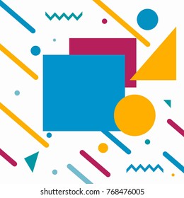 Memphis background. Abstract vector textures. 