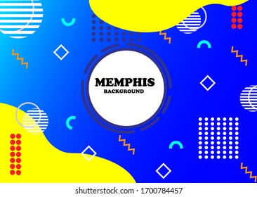 memphis background, a blend of circles, squares and abstract patterns