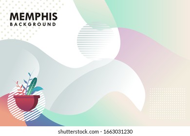 Memphis Background. Colorful abstract background style Free Vector Background for company profile website
