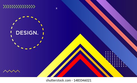 Memphis background with colorful abstract vector design shapes, can be used for landing pages, banners, covers, backgrounds.