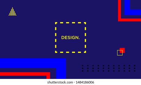 Memphis background with colorful abstract vector design shapes, can be used for landing pages, banners, covers, backgrounds.