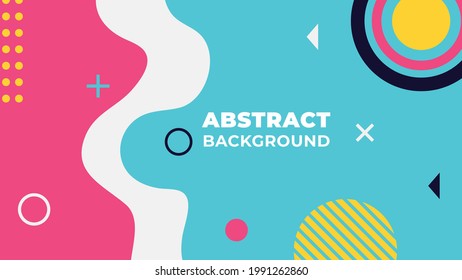 Memphis background with colorful dot, circle, line stripes, and triangle. Social media stories design templates, backgrounds with copy space for text. Memphis abstract sale, social media ads content