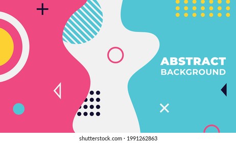 Memphis background with colorful dot, circle, line stripes, and triangle. Social media stories design templates, backgrounds with copy space for text. Memphis abstract sale, social media ads content