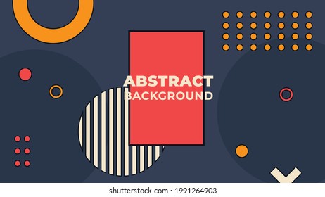 Memphis fondo con puntos coloridos, círculo, rayas de línea y triángulo. Las historias de medios sociales diseñan plantillas, fondos con espacio para copiar texto. Venta abstracta de Memphis, contenido de anuncios en medios sociales