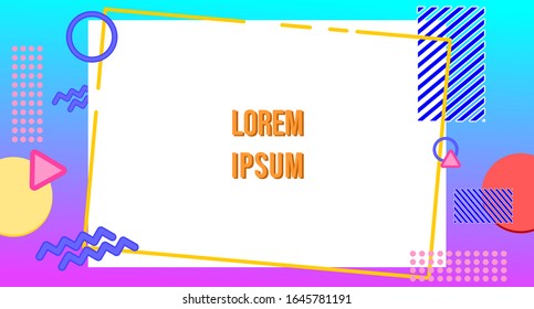 memphis background design blue and magenta with abstract symbol eps 10 for your promotion , web layout , and your business