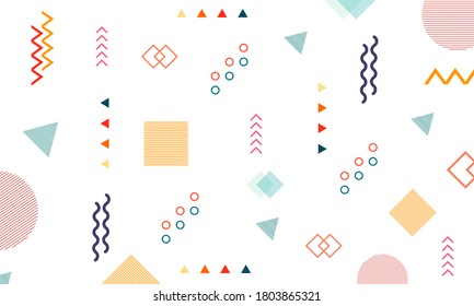 diseño de fondo memphis, diseño de fondo geométrico, vector