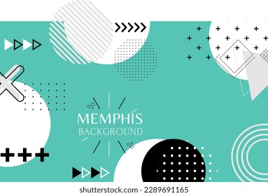 Memphis background Design illustration, abstract art background