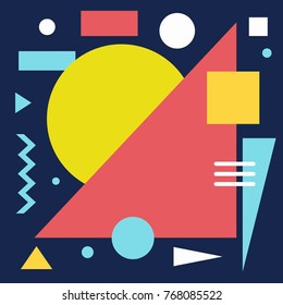 Memphis background. Geometric textures