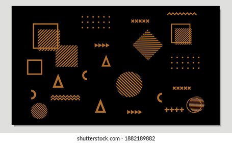 memphis background gradient with elements Vector eps10