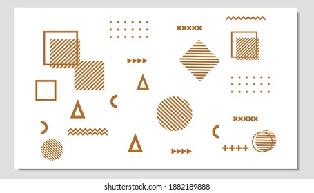 memphis background gradient with elements Vector eps10