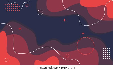Memphis fondo moderno con formas abstractas Vector