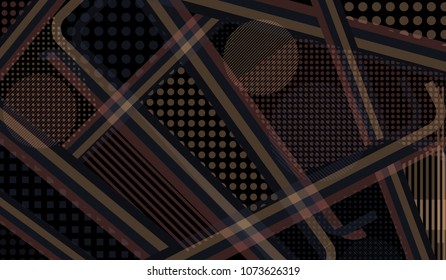 Memphis background. Modern background with color lines and different elements for textile or wallpaper. Retro Pattern with Color Elements for your Design. Vector Texture.