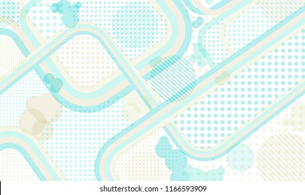 Memphis background. Modern background with color lines and different elements for banner or mobile application. Retro-Fututristic Background with Color Elements in Disco Style. Vector Texture.