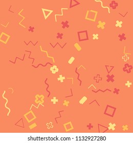 Memphis background.  Modern background with different  color figures for mobile application or card. Abstract memphis background with geometric colorful figures for your design. Vector texture.