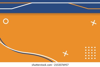 Memphis Background With Orange and Navy Color