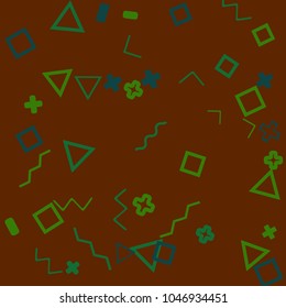 Memphis background.  Retro background with different  color figures for mobile application or card. Abstract memphis background with geometric colorful figures for your design. Vector texture.