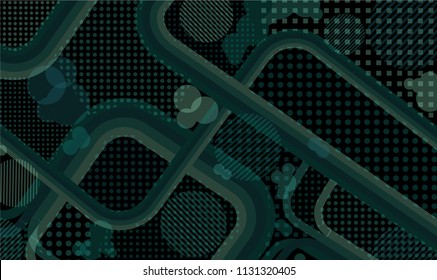 Memphis background. Retro pattern with color strips and different elements for paper or print. Retro-Fututristic Background with Color Elements in Disco Style. Vector Texture.