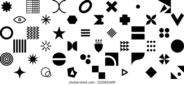 Memphis background, seamless geometric pattern with shapes