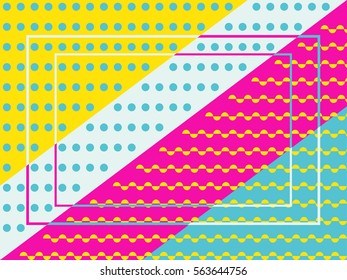 Memphis background in the style of the 80s. Vector illustration