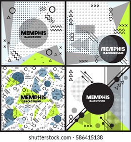 memphis background style Design Template,Vector Illustration