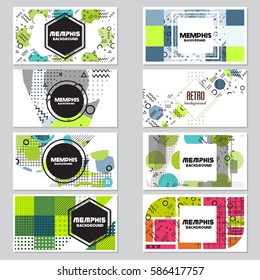 memphis background style Design Template,Vector Illustration