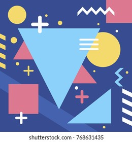Memphis background template. Geometric texture