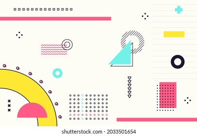 Memphis background template. Vector illustration. EPS 10