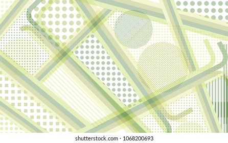 Memphis background. Vintage background with color lines and different elements for card or flyer. Pop-Art Style. Vintage Background with Color Elements in Disco Style. Vector Texture.