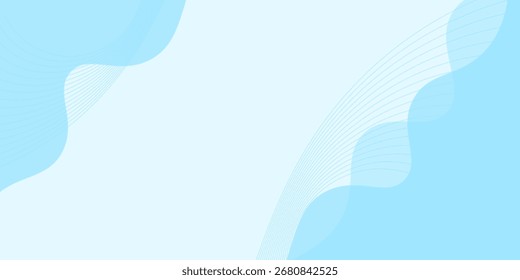 memphis banner background.soft color.blue gradient.wavy and circle.shape.line.eps 10