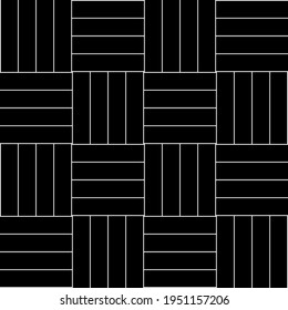 Memphis. Un cartel con un patrón geométrico decorativo. Módulos cuadrados. El fondo es impecable. Ilustración vectorial para diseño web o impresión.