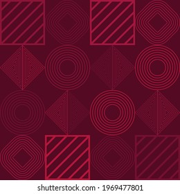 Memphis. Un cartel con un patrón geométrico decorativo. Módulos cuadrados. El fondo es impecable. Ilustración vectorial para diseño web o impresión.