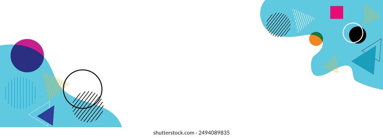Memphis banner vector design, suit for banner, backdrop, background product, social media promotion, etc.