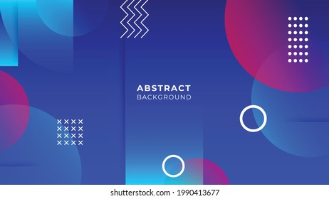 Memphis blue background with colorful dot, circle, line stripes, and triangle. Social media stories design templates, backgrounds with copy space for text. Memphis abstract sale, social media ads