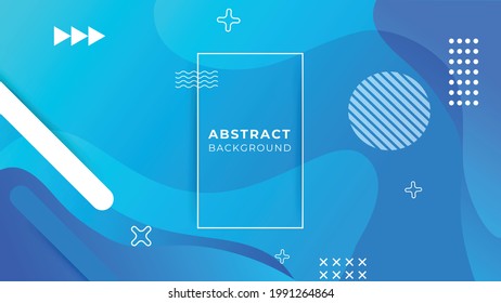 Memphis blue background with colorful dot, circle, line stripes, and triangle. Social media stories design templates, backgrounds with copy space for text. Memphis abstract sale, social media ads