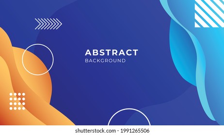 Memphis blue background with colorful dot, circle, line stripes, and triangle. Social media stories design templates, backgrounds with copy space for text. Memphis abstract sale, social media ads