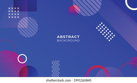 Memphis blue background with colorful dot, circle, line stripes, and triangle. Social media stories design templates, backgrounds with copy space for text. Memphis abstract sale, social media ads